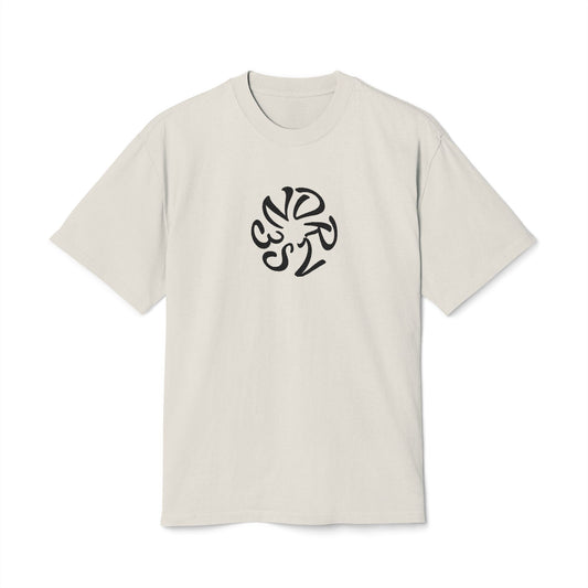 T-Shirt — Minimal Black Swirl Graphic Tee (Abstract Center Chest)