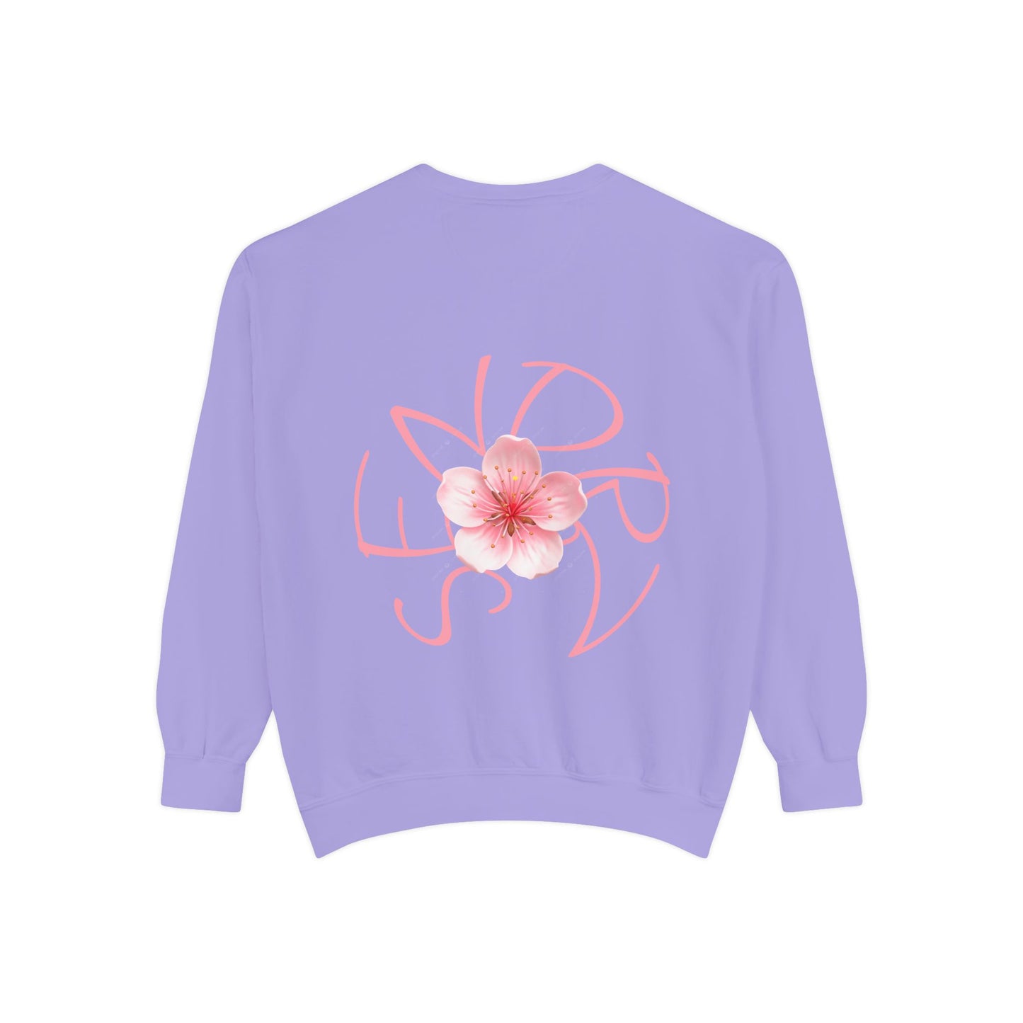 Senorz Floral Sweatshirt — White Cherry Blossom Graphic Crewneck