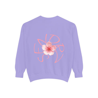 Senorz Floral Sweatshirt — White Cherry Blossom Graphic Crewneck