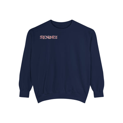 Senorz Floral Sweatshirt — White Cherry Blossom Graphic Crewneck