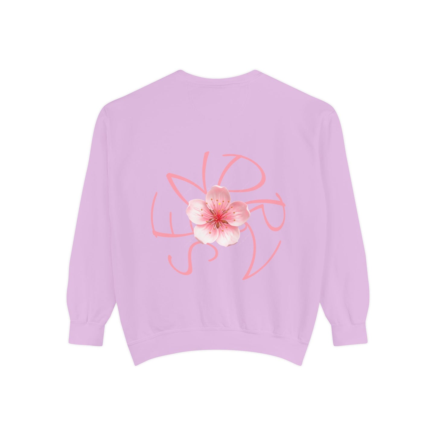Senorz Floral Sweatshirt — White Cherry Blossom Graphic Crewneck