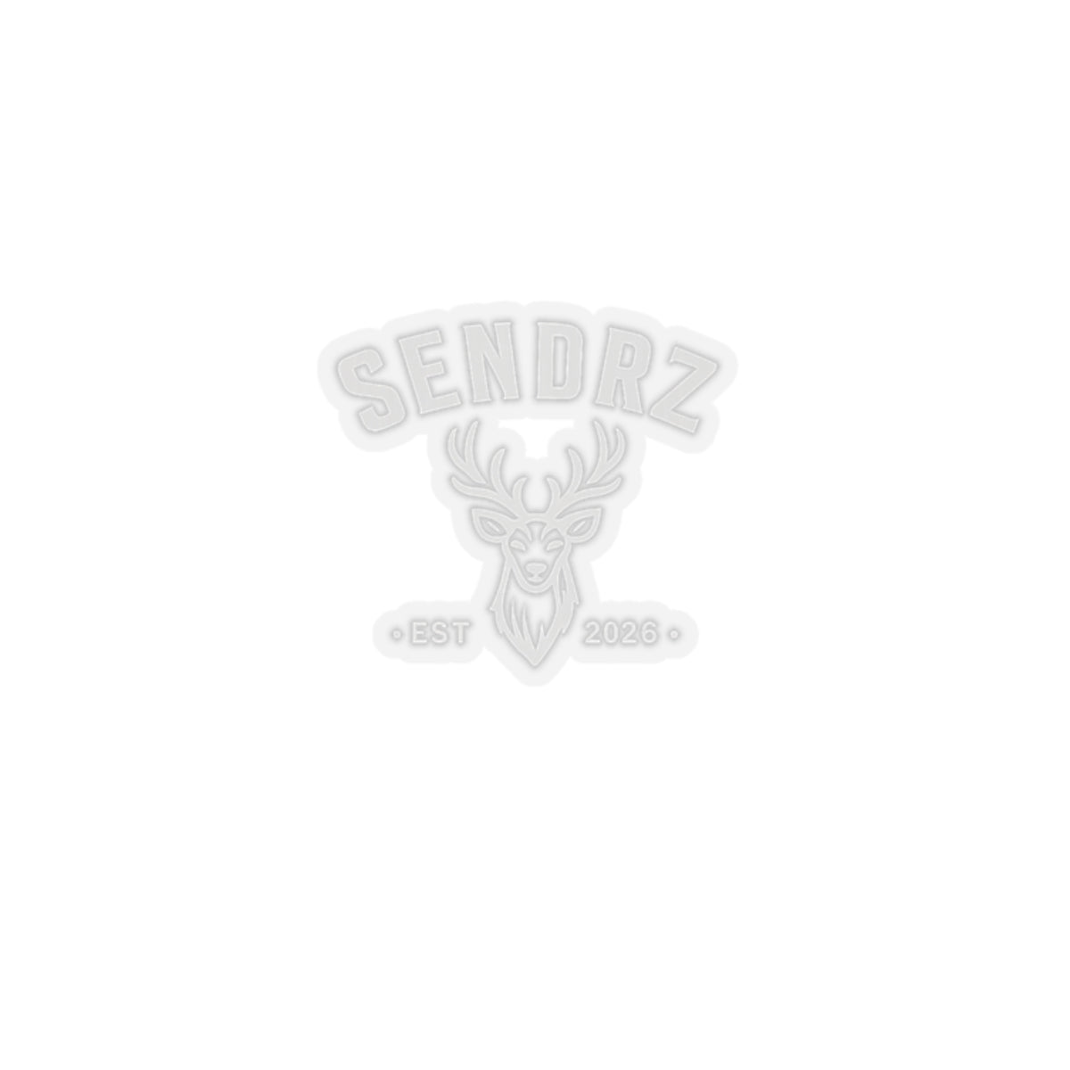 SENDRZ Deer Logo Sticker White