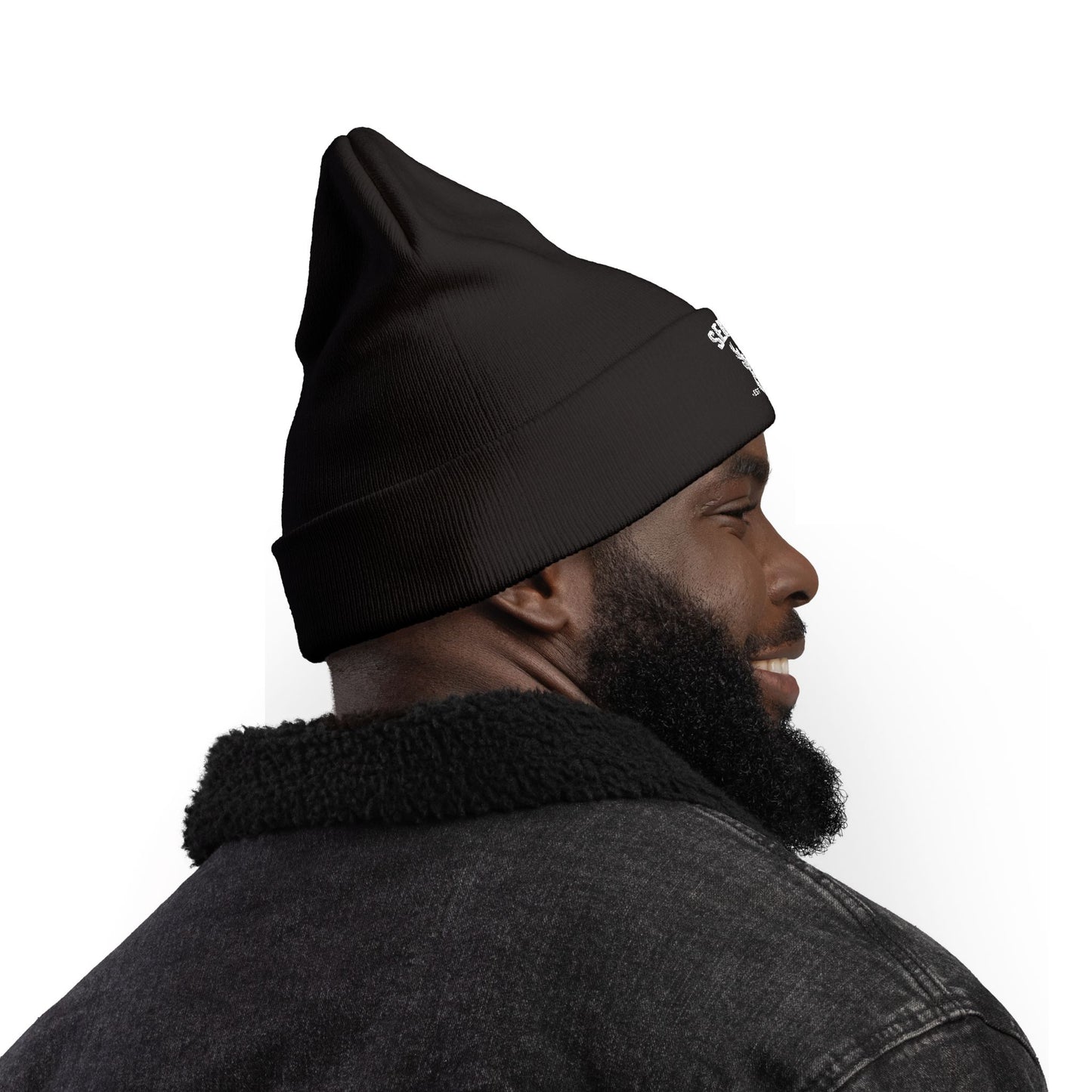 Copy of Embroidered Deer Logo Knit Beanie — 'SENDRZ' Cuffed Winter Hat
