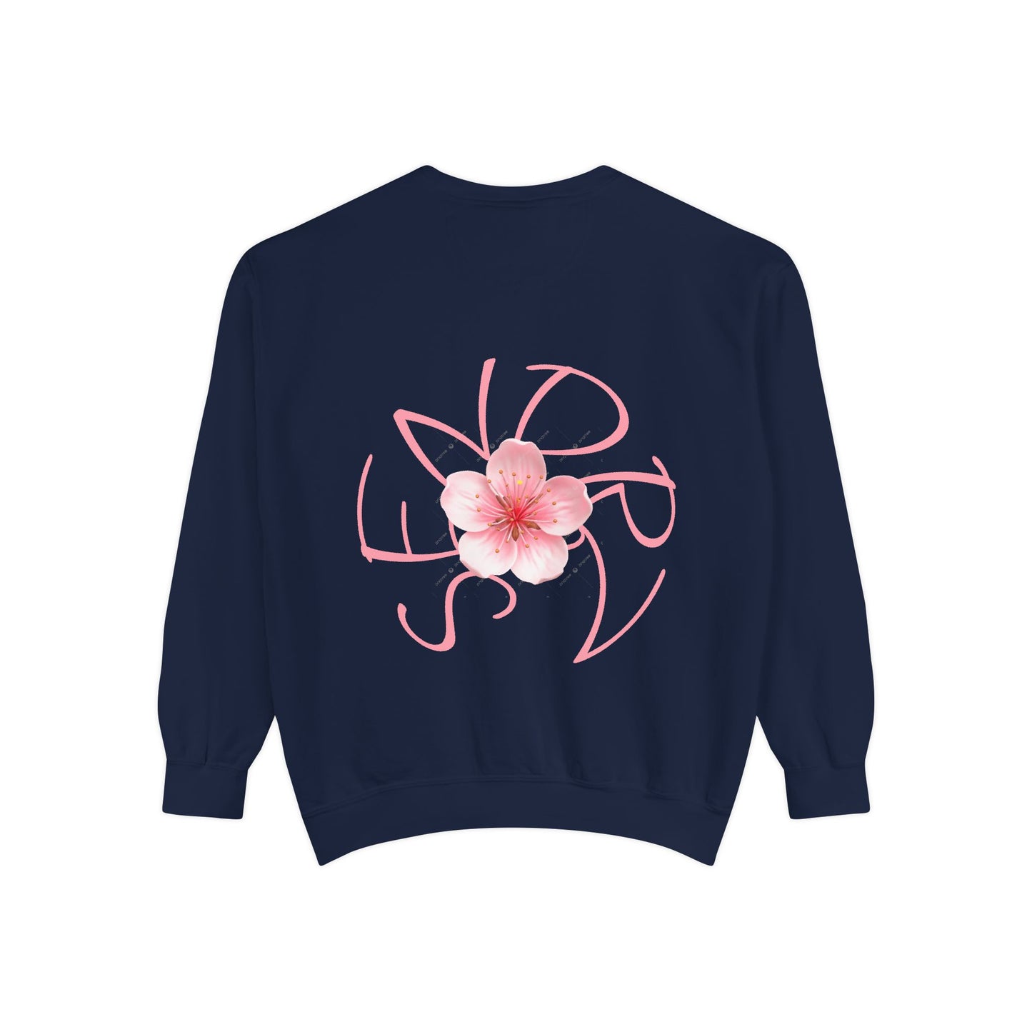 Senorz Floral Sweatshirt — White Cherry Blossom Graphic Crewneck