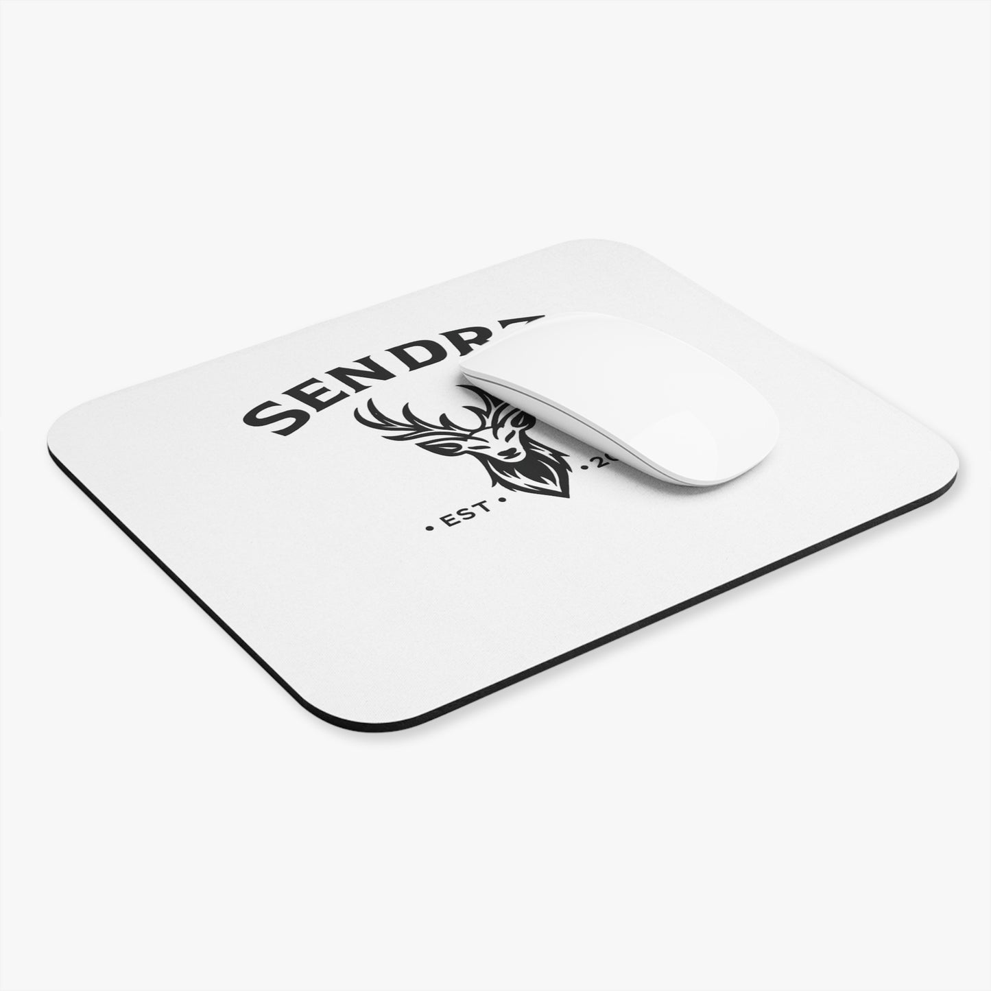 Sendrz Deer Logo Mouse Pad — Established 2026 Rectangular Gaming/Work Mousepad