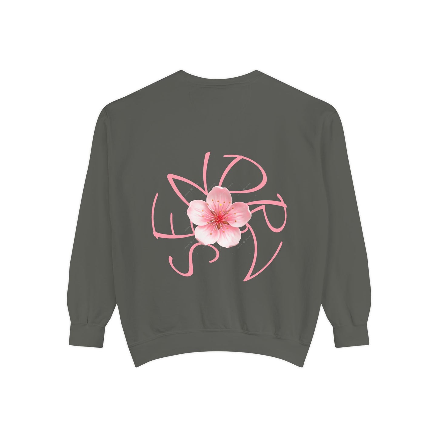 Senorz Floral Sweatshirt — White Cherry Blossom Graphic Crewneck