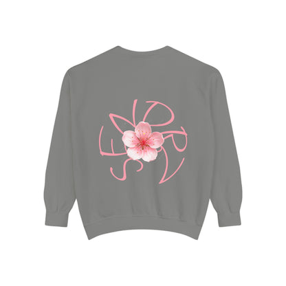 Senorz Floral Sweatshirt — White Cherry Blossom Graphic Crewneck