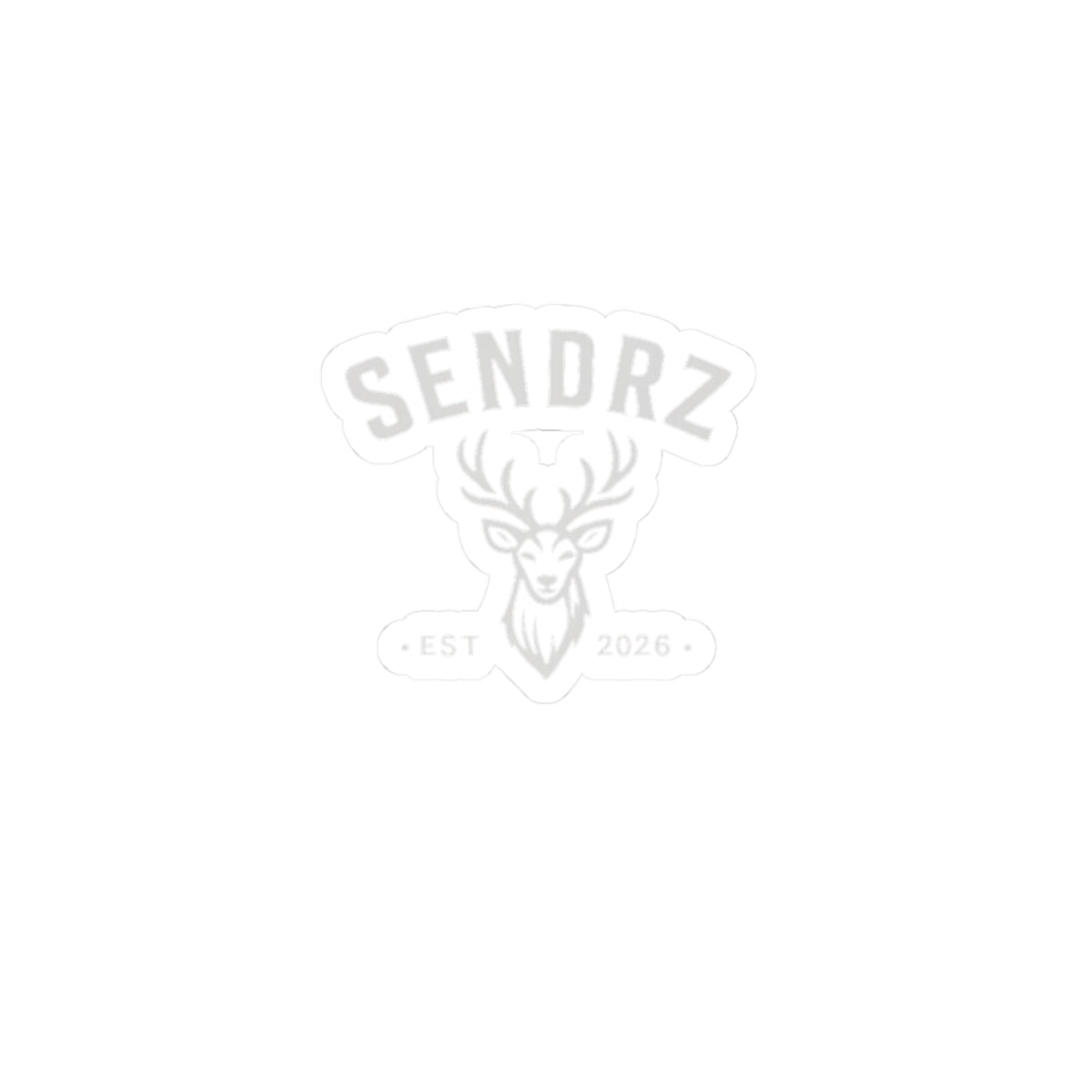 SENDRZ Deer Logo Sticker White