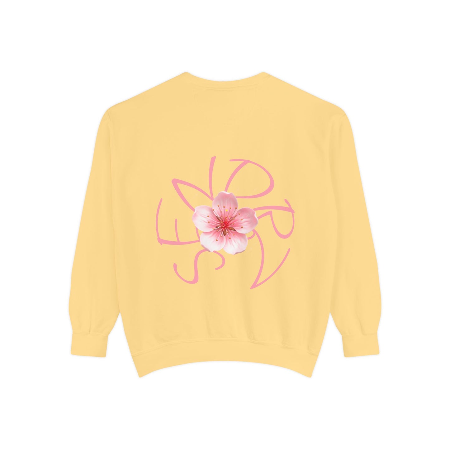 Senorz Floral Sweatshirt — White Cherry Blossom Graphic Crewneck