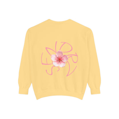Senorz Floral Sweatshirt — White Cherry Blossom Graphic Crewneck