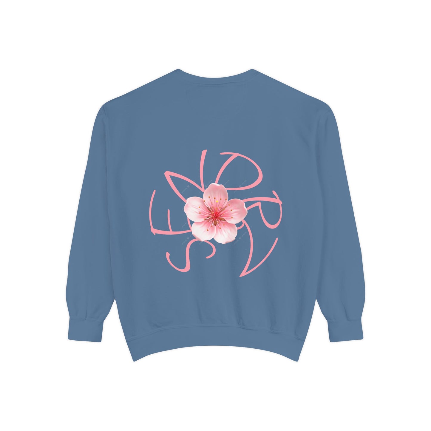 Senorz Floral Sweatshirt — White Cherry Blossom Graphic Crewneck