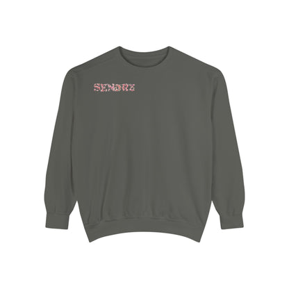Senorz Floral Sweatshirt — White Cherry Blossom Graphic Crewneck