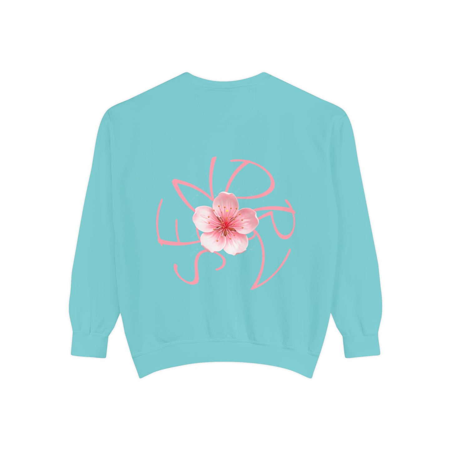 Senorz Floral Sweatshirt — White Cherry Blossom Graphic Crewneck