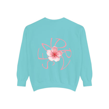 Senorz Floral Sweatshirt — White Cherry Blossom Graphic Crewneck