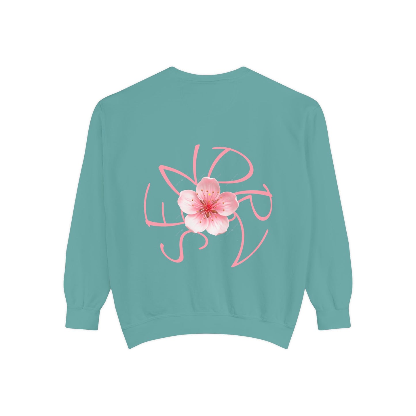Senorz Floral Sweatshirt — White Cherry Blossom Graphic Crewneck