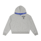 Contrast Plaid Boxy Zip Hoodie