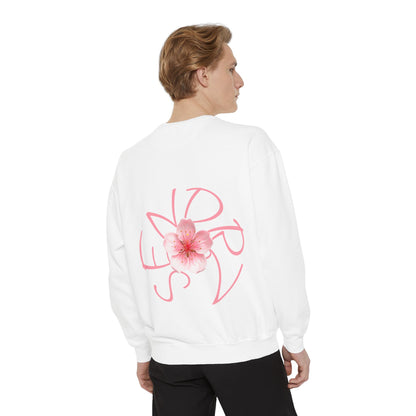 Senorz Floral Sweatshirt — White Cherry Blossom Graphic Crewneck