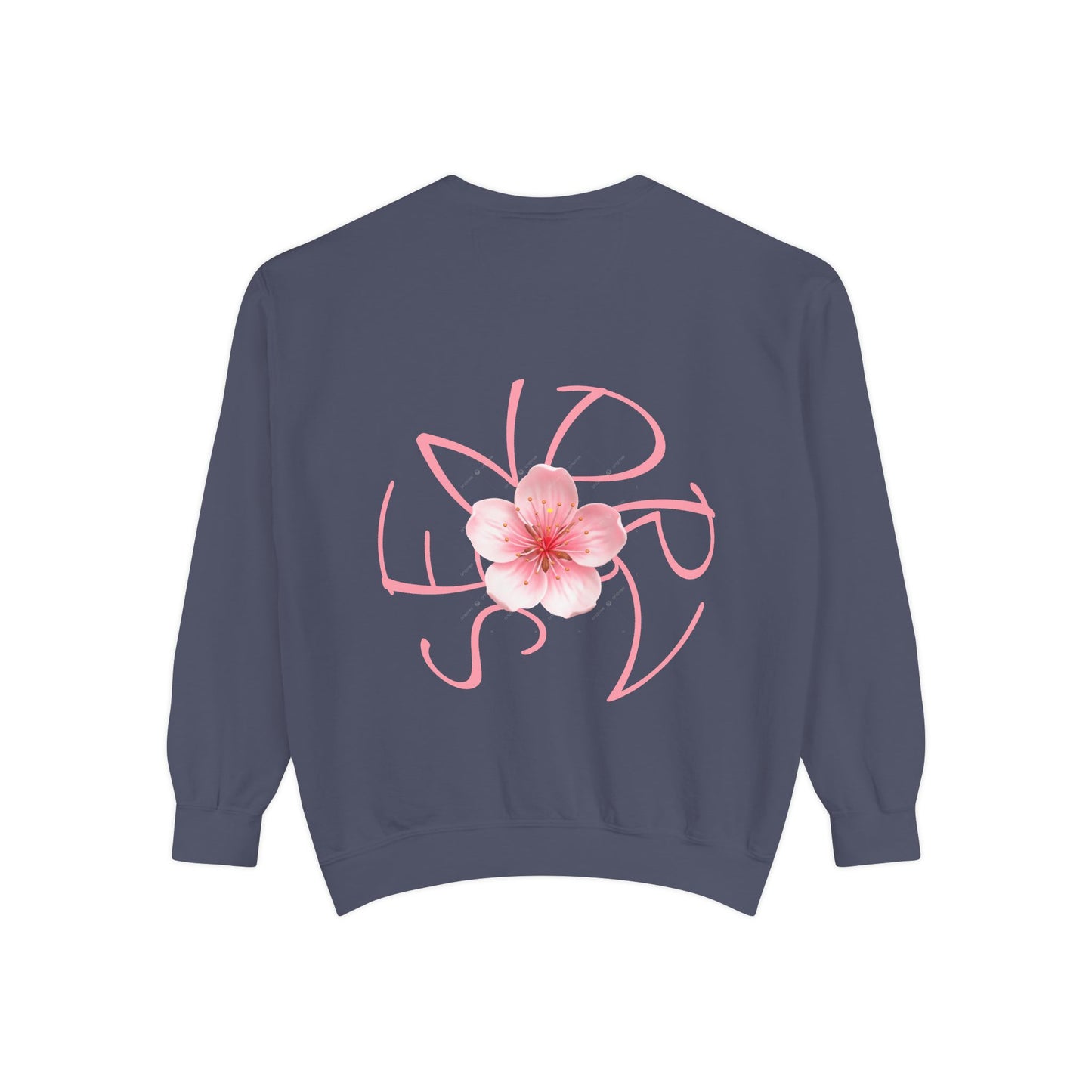 Senorz Floral Sweatshirt — White Cherry Blossom Graphic Crewneck