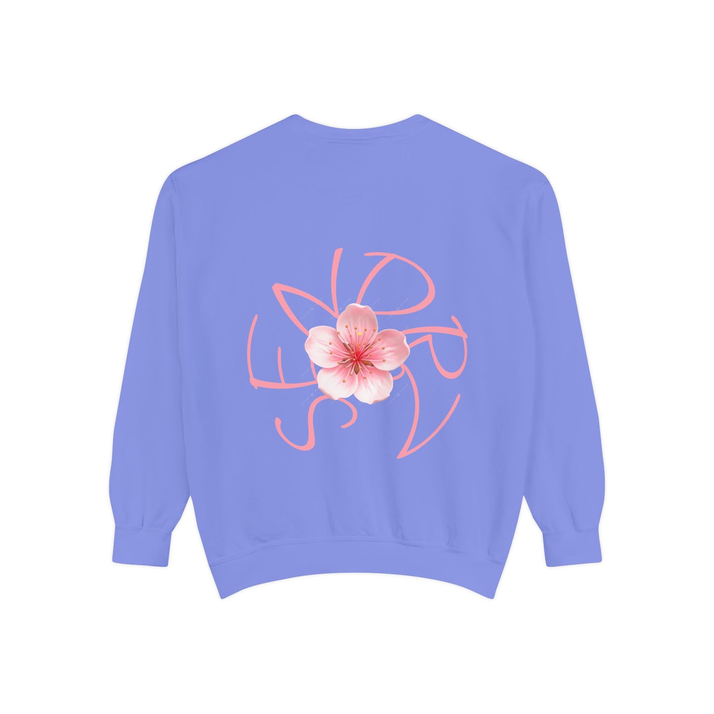Senorz Floral Sweatshirt — White Cherry Blossom Graphic Crewneck