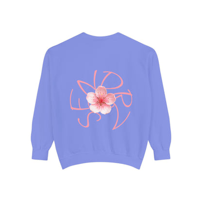 Senorz Floral Sweatshirt — White Cherry Blossom Graphic Crewneck