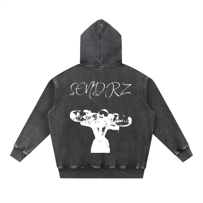 Snow Wash Fleece Oversize Hoodie