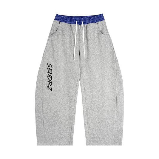 Plaid Waistband Barrel Sweatpants